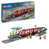 LEGO City Şehir Merkezi Tramvay İstasyonu 60423 - 7 Yaş ve Üzeri Oyuncak Tren ve Araç Meraklıları için Yaratıcı Oyuncak Yapım Seti (811 Parça)