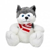 Oturan Husky Atkılı Peluş Köpek 30 cm