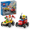 LEGO City Pizza Arabası İtfaiye Kamyonuna Karşı Yarış Arabası Paketi 60458 - 5 Yaş ve Üzeri Çocuklar için Yaratıcı Oyuncak Yapım Seti (70 Parça)