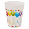 Happy Birthday Desenli Plastik Bardak 250 ml