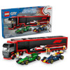 LEGO City RB20 ve AMR24 F1 Arabalı F1 Kamyonu 60445 - 8 Yaş ve Üzeri Çocuklar için Yarış Arabası İçeren Yaratıcı Oyuncak Yapım Seti (1086)