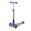 Micro Mini Deluxe 3 Tekerlekli Katlanabilir Işıklı Mor Scooter