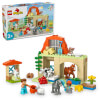 LEGO® DUPLO® Kasabası Çiftlikte Hayvanların Bakımı 10416 - 2 Yaş ve Üzeri Çocuklar için Rol Yapma Faaliyetlerini Teşvik Eden Oyuncak İnek, Koyun, Tavuk ve At İçeren Eğitici Oyuncak Yapım Seti (74 Parça)