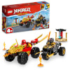  LEGO NINJAGO Kai ve Ras'ın Araba ve Motosiklet Savaşı 71789 - 4 Yaş ve Üzeri Çocuklar için 2 Minifigür İçeren Yaratıcı Oyuncak Yapım Seti (103 Parça)