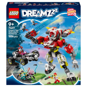 LEGO DREAMZzz Cooper’ın Kaplan Robotu ve Zero’nun Hot Rod Arabası 71497 - 9 Yaş ve Üzeri Çocuklar için Yaratıcı Oyuncak Araç Yapım Seti (1006 Parça)