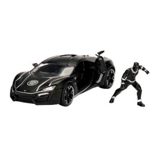 1:24 Marvel Avengers Lykan Hypersport Model Araba ve Black Panther Figür