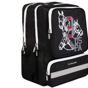 U.S. Polo Ride Play Win Siyah Beyaz Okul Çantası PLCAN24214