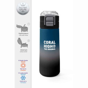Coral High Gri Renk Geçişli Çelik Termos Matara 500 ml 31855
