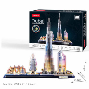 182 Parça 3D Puzzle: Dubai Led Işıklı