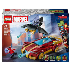 LEGO Marvel Iron Man Arabası ile Black Panther, Red Hulk’a Karşı 76310 - 7 Yaş ve Üzeri Süper Kahraman Seven Çocuklar için Minifigür İçeren Yaratıcı Oyuncak Yapım Seti (295 Parça)