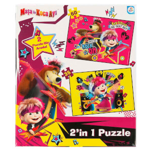 2in1 60 + 35 Parça Puzzle: Maşa ile Koca Ayı