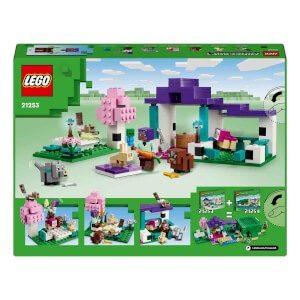 LEGO® Minecraft® Hayvan Barınağı 21253 - 7 Yaş ve Üzeri Macera Oyunları Yedi Çocuk İçin 6 Adet Minecraft Hayvan Figürü İçeren Yaratıcı Oyuncak Yapım Seti (206 Parça)