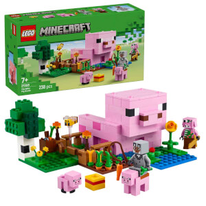 LEGO Minecraft Yavru Domuz Evi 21268 - 7 Yaş ve Üzeri Macera Oyunları Seven Çocuklar için Yaratıcı Oyuncak Yapım Seti (238 Parça)