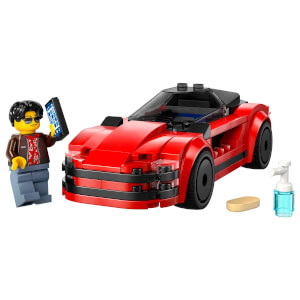 LEGO City Kırmızı Spor Araba 60448 - 5 Yaş ve Üzeri Çocuklar için Yaratıcı Oyuncak Yapım Seti (109 Parça)