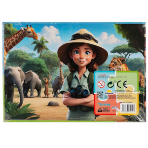 35 Parça Puzzle: Safarideki Kız