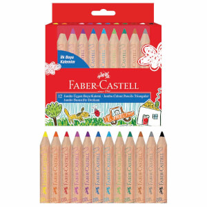 Faber-Castell İlk Boya Kalemim Jumbo Üçgen Boya Kalemi 12’li