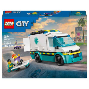 LEGO City Acil Yardım Ambulansı 60451 - Model Araç Seven 5 Yaş Üzeri Çocuklar için Yaratıcı Oyuncak Yapım Seti (184 Parça)