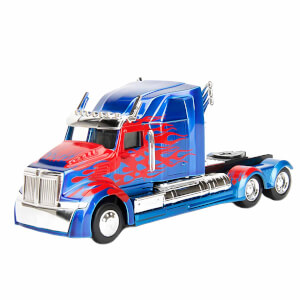 1:32 Hollywood Rides Transformers Western Star 5700 XE Optimus Prime Model Araba