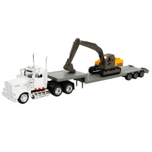 1:43 Long Haul Kenworth Taşıyıcı Tır ve Ekskavatör