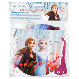 Frozen 2 Desenli Happy Birthday Yazılı Banner