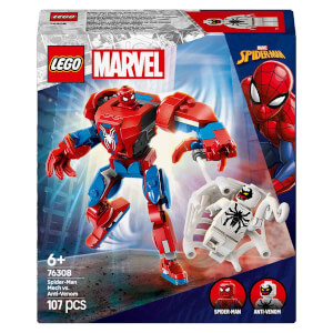 LEGO Marvel Örümcek Adam Robotu, Anti Venom’a Karşı 76308 - 6 yaş ve üzeri çocuklar için İnşa Edilebilen Figür İçeren Yaratıcı Oyuncak Yapım Seti (107 Parça)