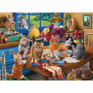 1000 Parça Puzzle: Mutfak Kedileri