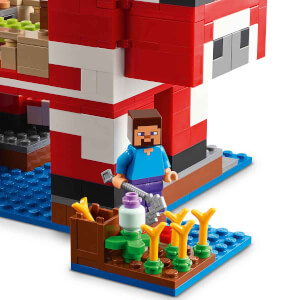 LEGO Minecraft Mooshroom Evi 21270 - 8 Yaş ve Üzeri Macera Oyunları Seven Çocuklar için Mantar Tarlaları İçeren Yaratıcı Oyuncak Yapım Seti (500 Parça)