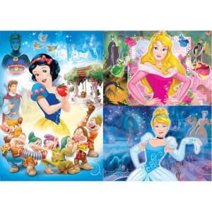 3 x 48 Parça Puzzle : Disney Princess 