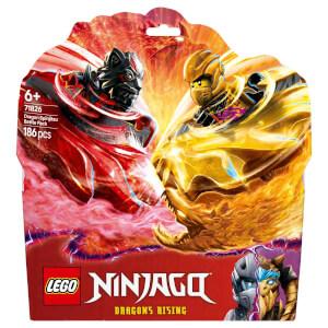 LEGO NINJAGO Ejderha Spinjitzu Savaş Paketi 71826 - 6 Yaş ve Üzeri Çocuklar için 2 Ninja Minifigürü İçeren Yaratıcı Oyuncak Yapım Seti (186 Parça)