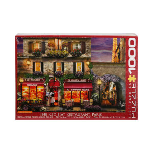 1000 Parça Puzzle : The Red Hat Restaurant Paris - David Maclean