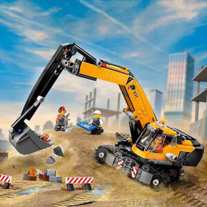 LEGO City Sarı İnşaat Ekskavatörü 60420 - 8 Yaş ve Üzeri Araçları Seven Çocuklar için Yaratıcı Oyuncak Yapım Seti (633 Parça)