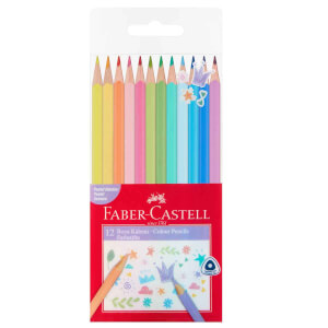 Faber-Castell Pastel Renkler Üçgen Kuru Boya Kalemi 12’li 