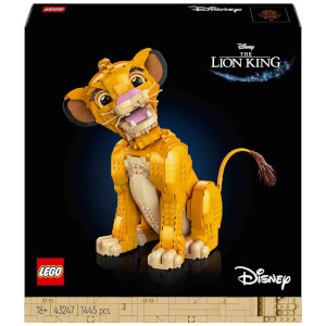 LEGO Disney Genç Aslan Kral Simba 43247 – Yetişkinler İçin Koleksiyonluk ve Sergilenebilir Yaratıcı Hayvan Figürü Yapım Seti (1445 Parça)