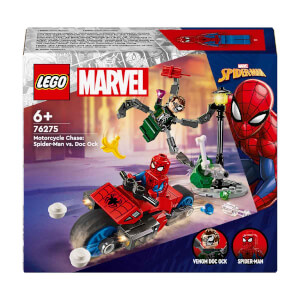 LEGO® Marvel Motosiklet Takibi: Örümcek Adam Doktor Oktopus'a Karşı 76275 - 6 Yaş ve Üzeri Süper Kahraman Seven Çocuklar için Yaratıcı Oyuncak Yapım Seti (77 Parça)