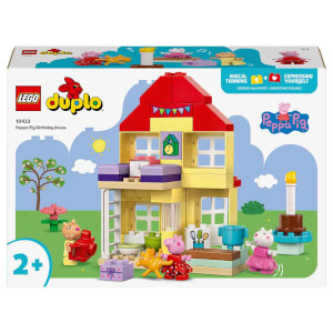 LEGO DUPLO Peppa Pig Doğum Günü Evi 10433 - 2 Yaş ve Üzeri Çocuklar için Peppa Pig Minifigürü İçeren Eğitici Oyuncak Yapım Seti (59 Parça)