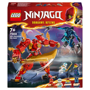 LEGO® NINJAGO® Kai'nin Ateş Elementi Robotu 71808 - 7 Yaş ve Üzeri Çocuklar için Ninja Figürü İçeren Yaratıcı Oyuncak Yapım Seti (322 Parça)