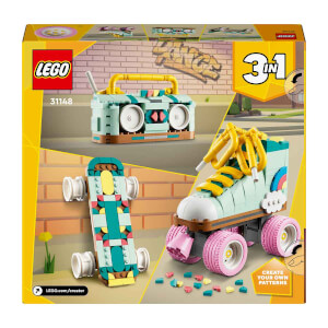 LEGO® Creator Retro Paten 31148 - 8 Yaş ve Üzeri Çocuklar için Mini Kaykay ve Kasetçalar Model Seçenekleri İçeren 3'ü 1 Arada Yaratıcı Oyuncak Yapım Seti (342 Parça)