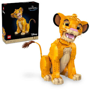 LEGO Disney Genç Aslan Kral Simba 43247 – Yetişkinler İçin Koleksiyonluk ve Sergilenebilir Yaratıcı Hayvan Figürü Yapım Seti (1445 Parça)