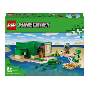 LEGO Minecraft Kaplumbağa Plaj Evi 21254 - 8 Yaş ve Üzeri Macera Oyunları Yedi Çocuk İçin 3 adet LEGO Minecraft Minifigürü İçeren Yaratıcı Oyuncak Yapım Seti (234 Parça)