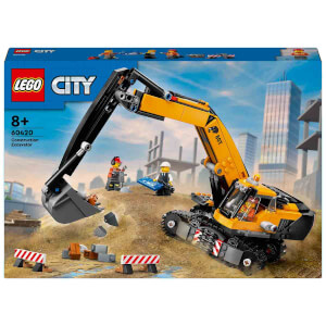 LEGO City Sarı İnşaat Ekskavatörü 60420 - 8 Yaş ve Üzeri Araçları Seven Çocuklar için Yaratıcı Oyuncak Yapım Seti (633 Parça)