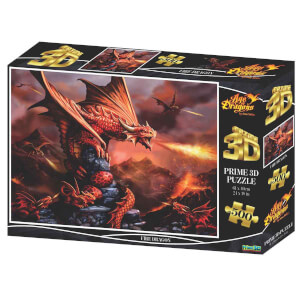 500 Parça 3D Puzzle: Fire Dragon