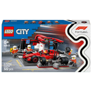 LEGO City Ferrari Arabalı F1 Pit Stop ve Pit Ekibi 60443 - 6 Yaş ve Üzeri Çocuklar için Yarış Arabası İçeren Yaratıcı Oyuncak Yapım Seti (322 Parça)