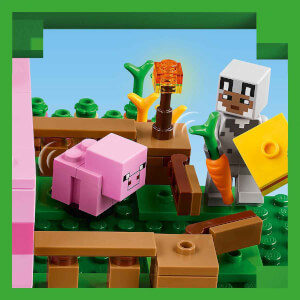 LEGO Minecraft Yavru Domuz Evi 21268 - 7 Yaş ve Üzeri Macera Oyunları Seven Çocuklar için Yaratıcı Oyuncak Yapım Seti (238 Parça)