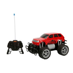 1:18 Uzaktan Kumandalı Jumbo Wheels Usb Şarjlı Araba 26 cm (Kırmızı Jeep)