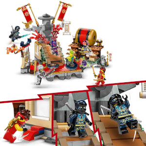 LEGO NINJAGO Turnuva Savaş Arenası 71818 – 7 Yaş ve Üzeri İçin 6 Minifigür İçeren Yaratıcı Oyuncak Yapım Seti (659 Parça)