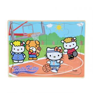 Hello Kitty Sporlar Ahşap Puzzle 