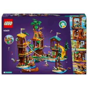 LEGO Friends Macera Kampı Ağaç Ev 42631 - 8 Yaş ve Üzeri Çocuklar için Leo, Aliya, Jamila ve  Olly Minifigürü İçeren Yaratıcı Oyuncak Yapım Seti (1128 Parça)