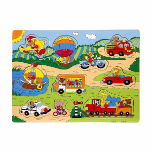 Bul ve Tak Hayvanlar ve Araçlar Ahşap Puzzle