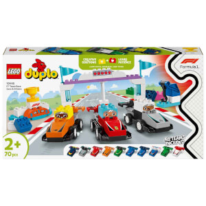 LEGO DUPLO Kasabası F1 Takımı Yarış Arabaları ve Sürücüler 10445 - 2 Yaş ve Üzeri Küçük Çocuklar İçin Eğitici Oyuncak Yapım Seti (70 Parça)