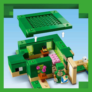 LEGO Minecraft Kaplumbağa Plaj Evi 21254 - 8 Yaş ve Üzeri Macera Oyunları Yedi Çocuk İçin 3 adet LEGO Minecraft Minifigürü İçeren Yaratıcı Oyuncak Yapım Seti (234 Parça)